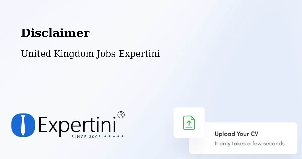 Disclaimer – Larbert - United Kingdom Jobs Expertini